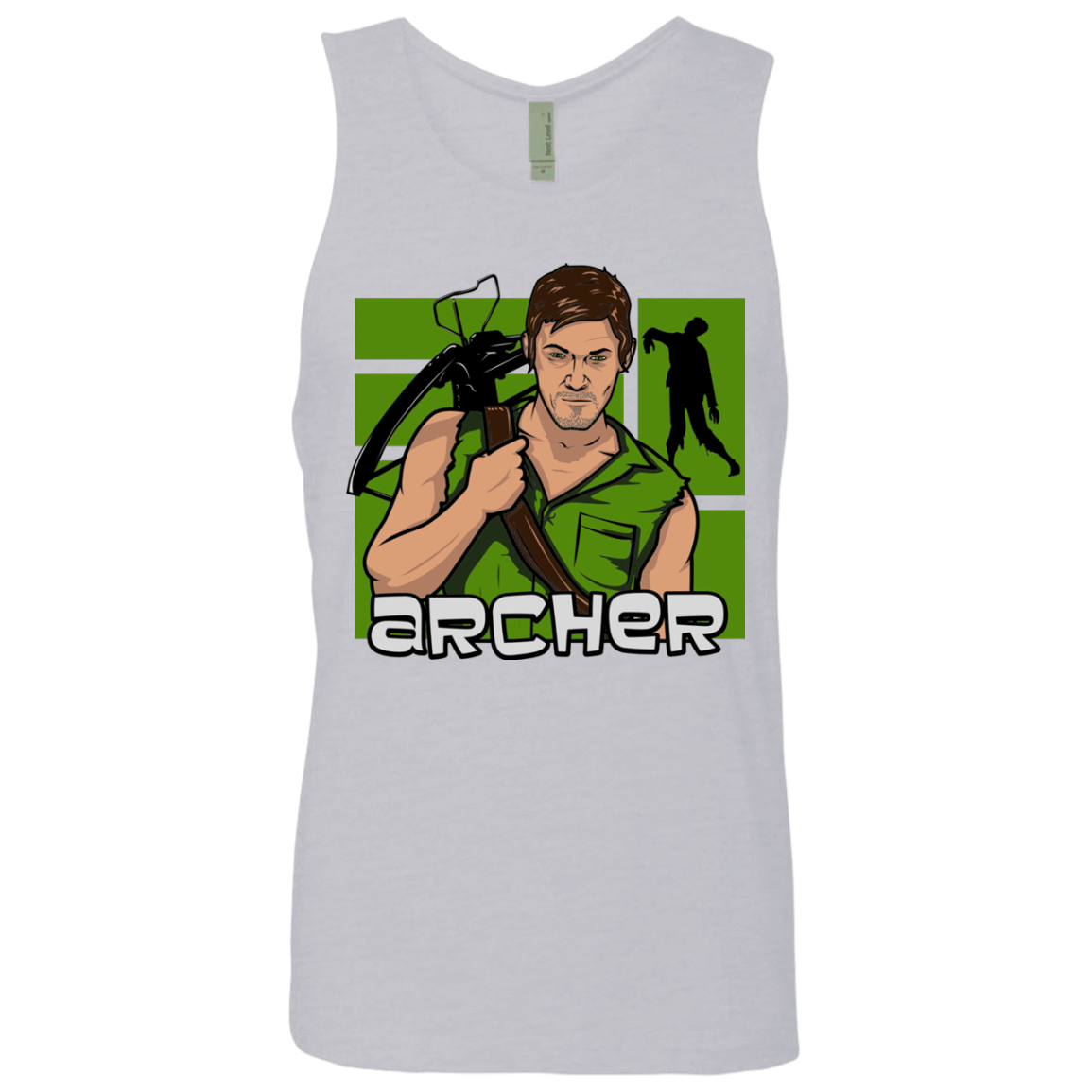 T-Shirts Heather Grey / Small Archer Men's Premium Tank Top