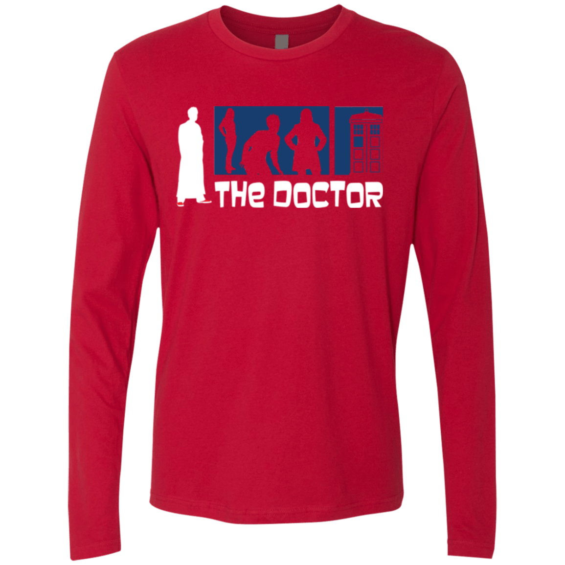 T-Shirts Red / Small Archer the Doctor Men's Premium Long Sleeve