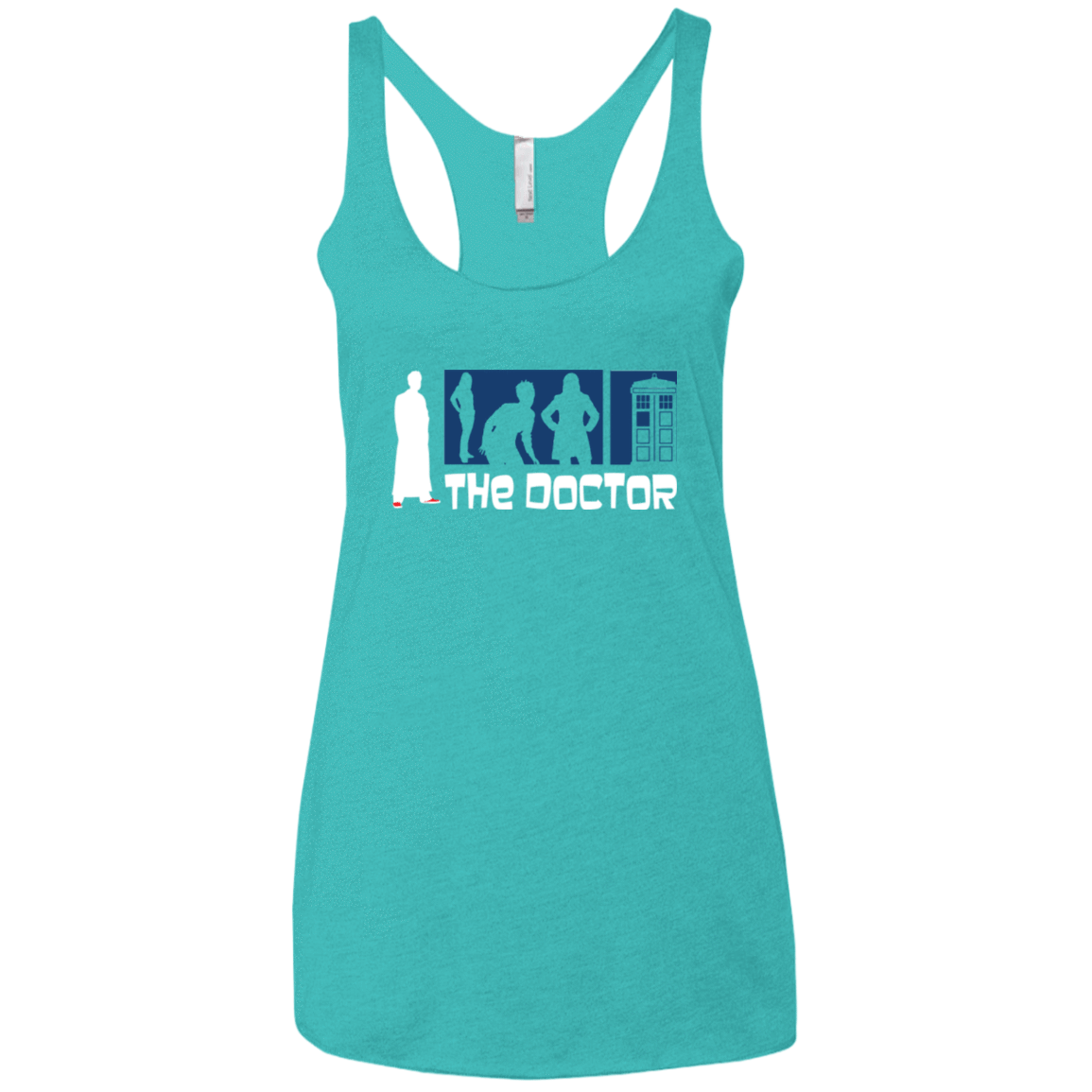 T-Shirts Tahiti Blue / X-Small Archer the Doctor Women's Triblend Racerback Tank