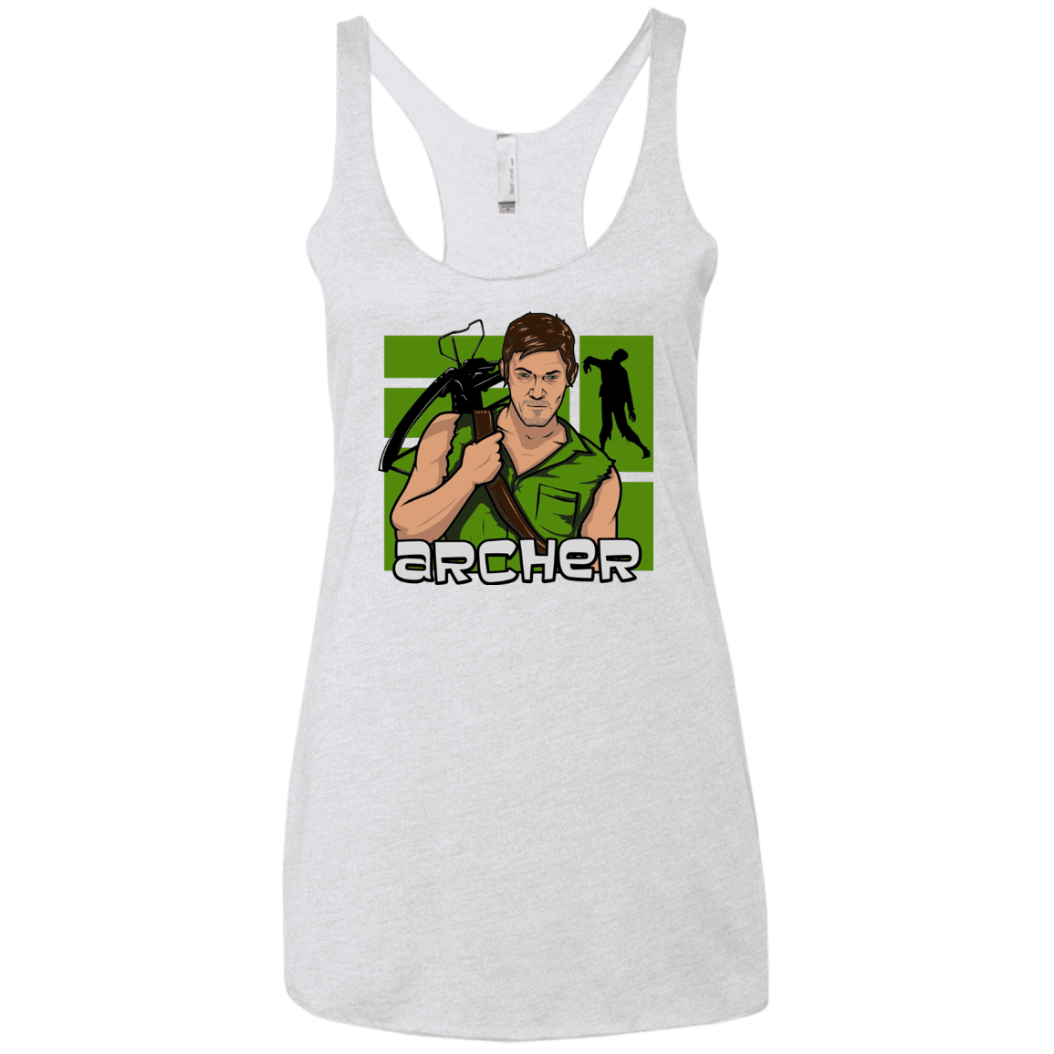 T-Shirts Heather White / X-Small Archer Women's Triblend Racerback Tank