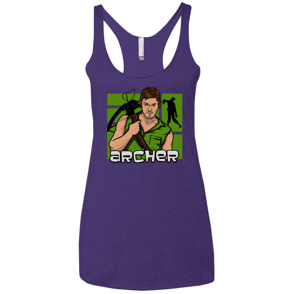 T-Shirts Purple / X-Small Archer Women's Triblend Racerback Tank
