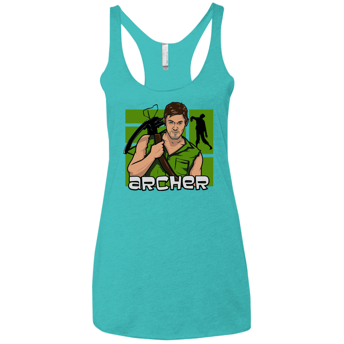 T-Shirts Tahiti Blue / X-Small Archer Women's Triblend Racerback Tank