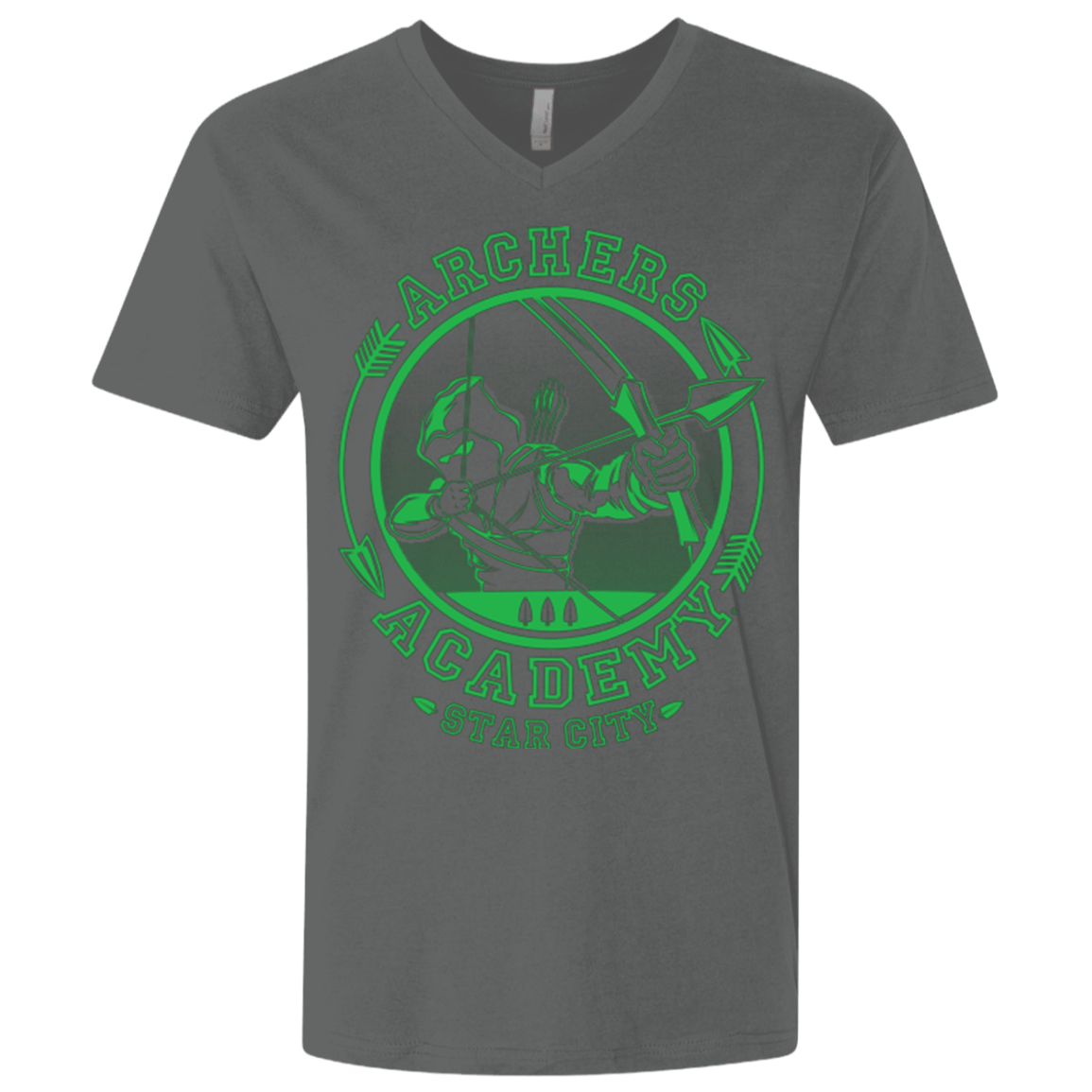 T-Shirts Heavy Metal / X-Small ARCHERS ACADEMY Men's Premium V-Neck