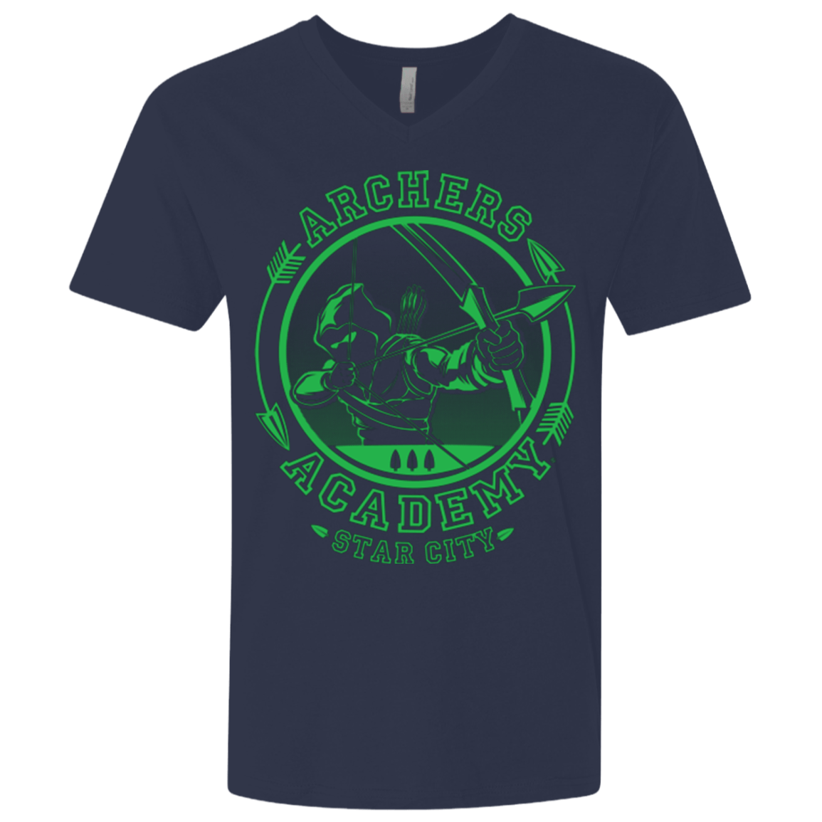 T-Shirts Midnight Navy / X-Small ARCHERS ACADEMY Men's Premium V-Neck