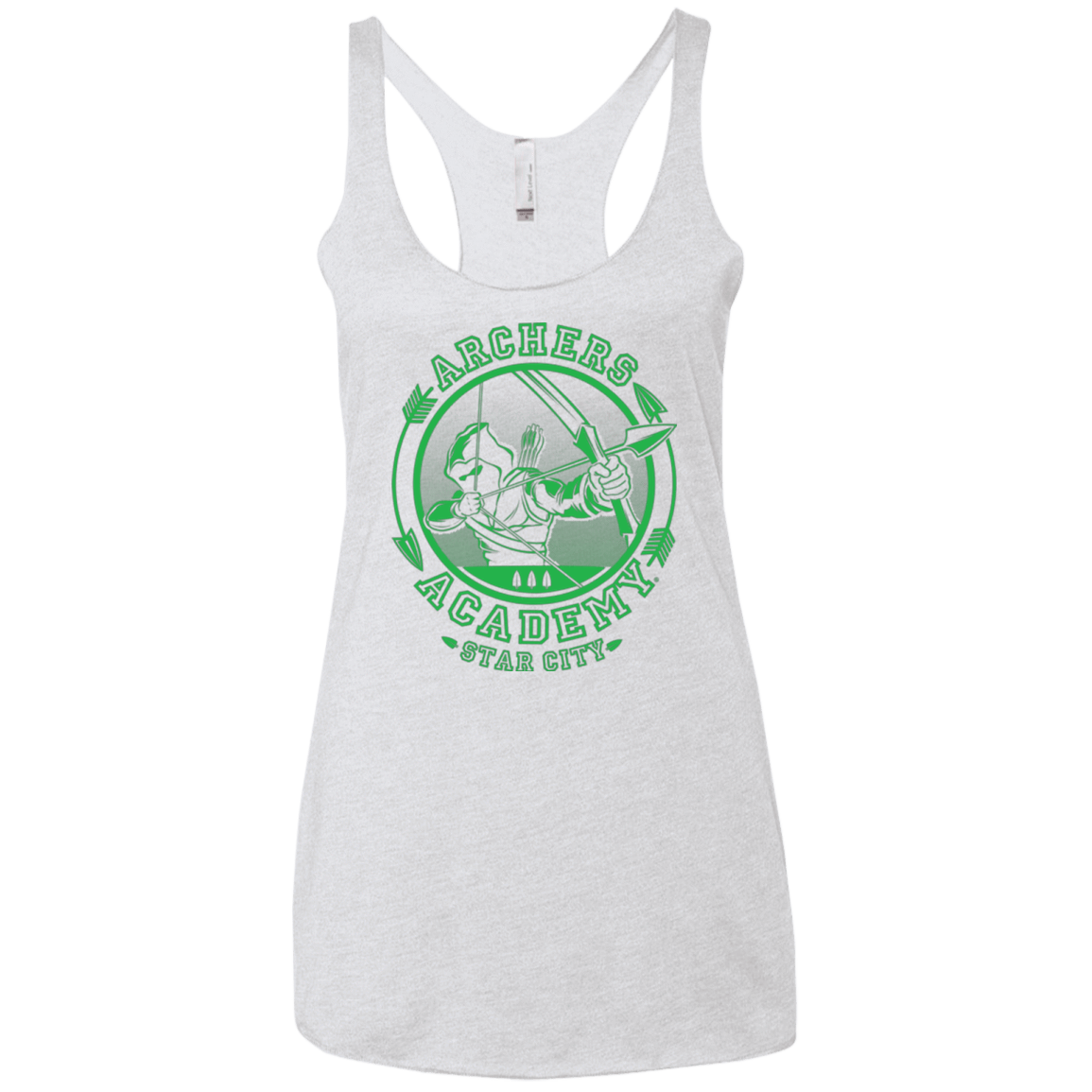 T-Shirts Heather White / X-Small ARCHERS ACADEMY Women's Triblend Racerback Tank