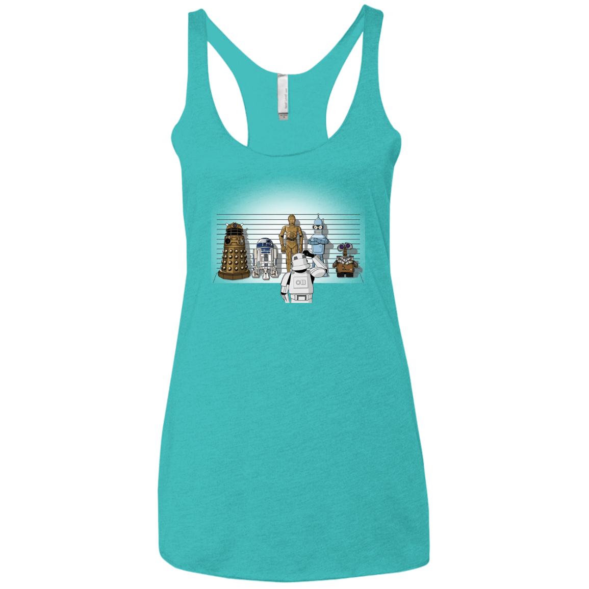 T-Shirts Tahiti Blue / X-Small Are These Droids Women's Triblend Racerback Tank