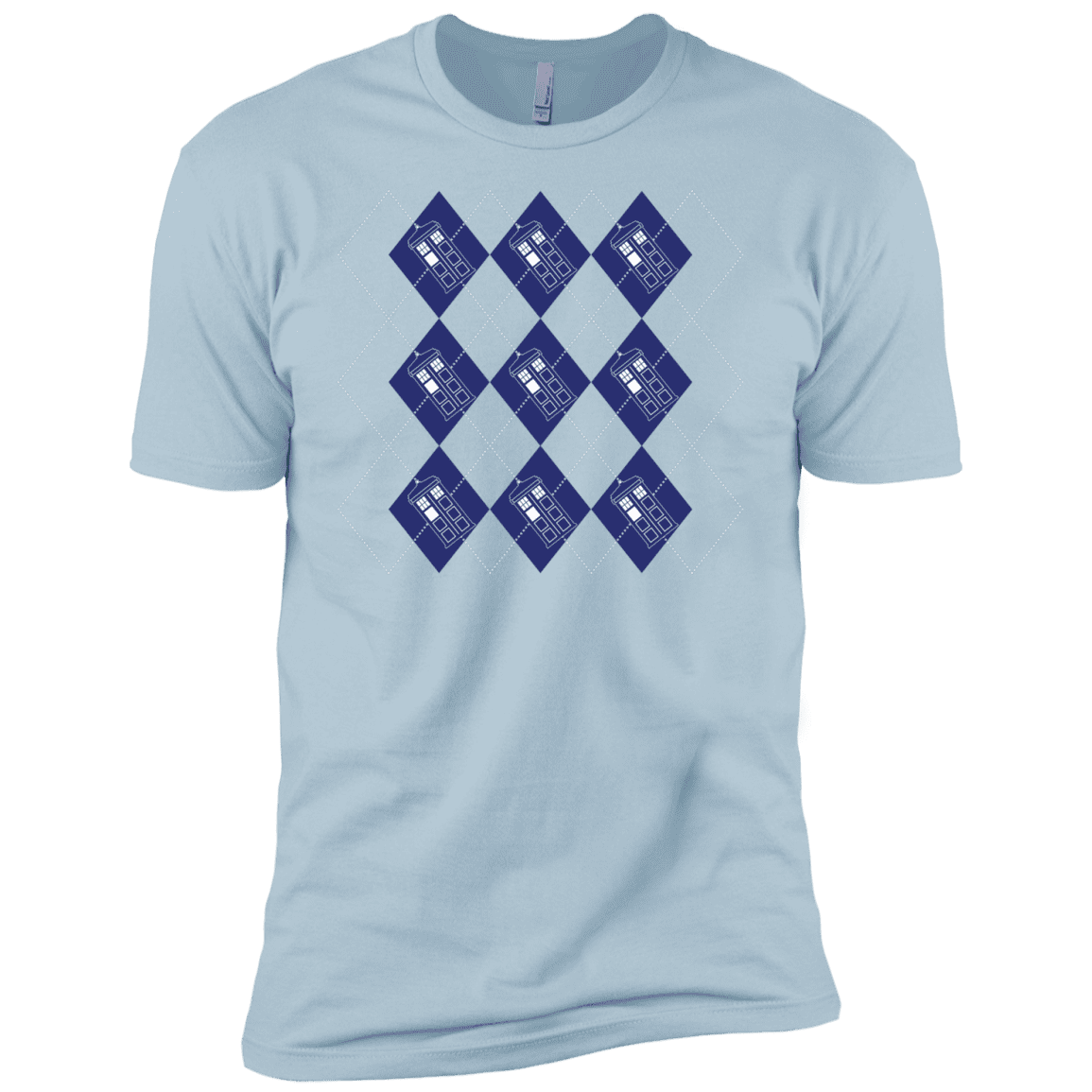 T-Shirts Light Blue / YXS Argyle Tardis Boys Premium T-Shirt