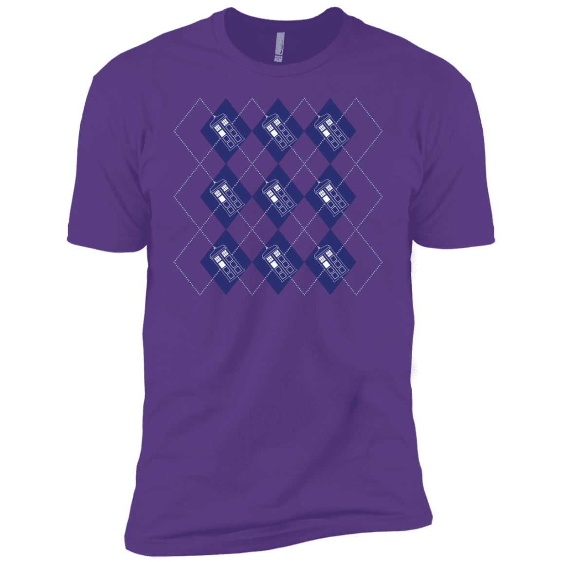 T-Shirts Purple Rush / YXS Argyle Tardis Boys Premium T-Shirt