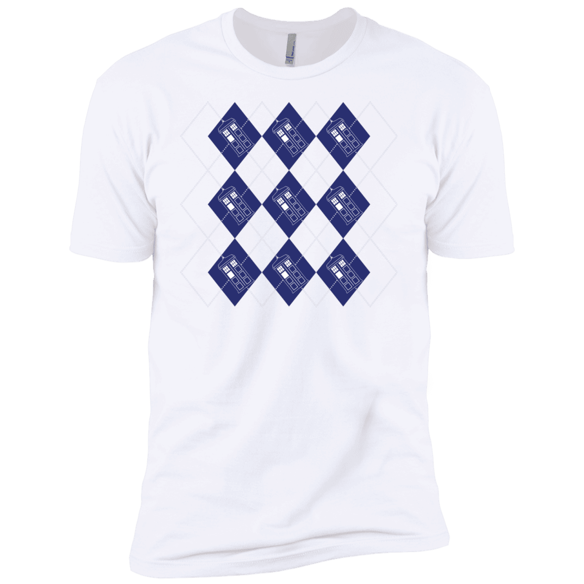 T-Shirts White / YXS Argyle Tardis Boys Premium T-Shirt