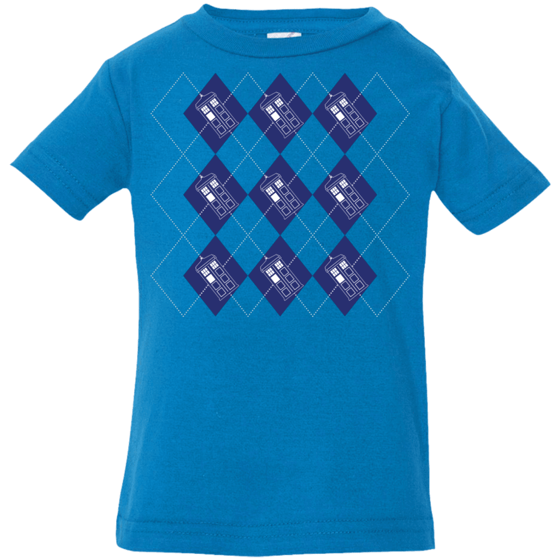 T-Shirts Cobalt / 6 Months Argyle Tardis Infant Premium T-Shirt