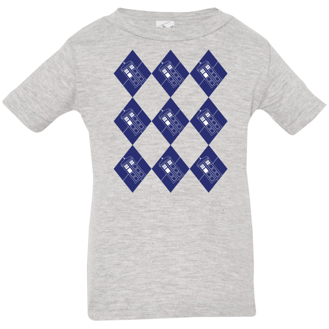 T-Shirts Heather Grey / 6 Months Argyle Tardis Infant Premium T-Shirt