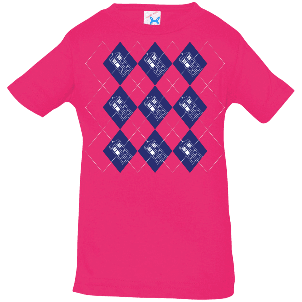 T-Shirts Hot Pink / 6 Months Argyle Tardis Infant Premium T-Shirt