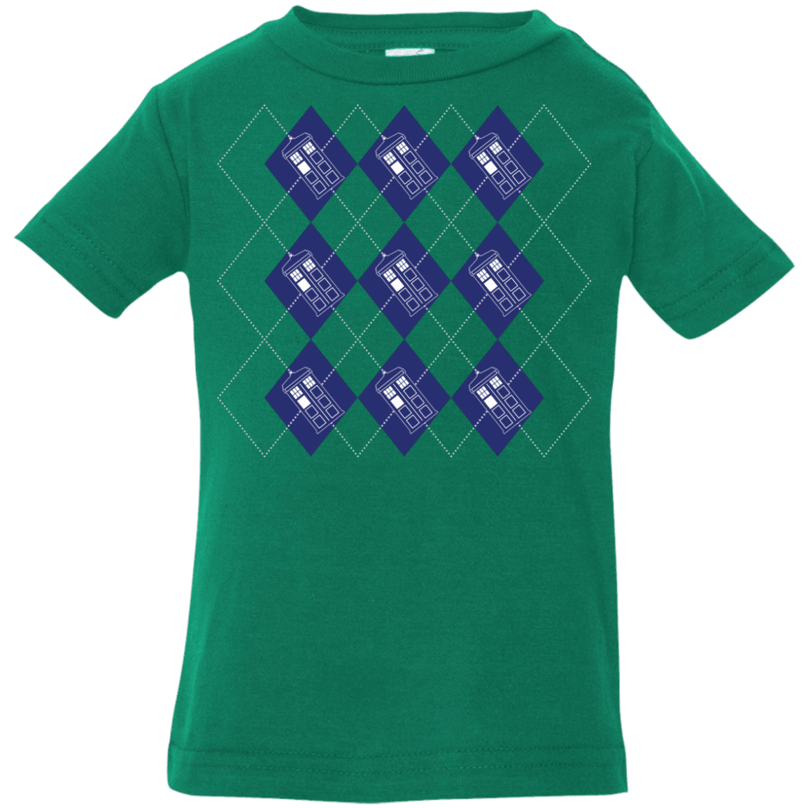 T-Shirts Kelly / 6 Months Argyle Tardis Infant Premium T-Shirt