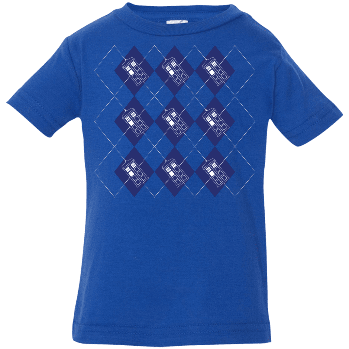 T-Shirts Royal / 6 Months Argyle Tardis Infant Premium T-Shirt