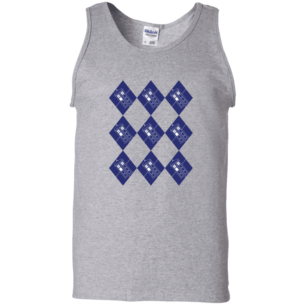 T-Shirts Sport Grey / S Argyle Tardis Men's Tank Top