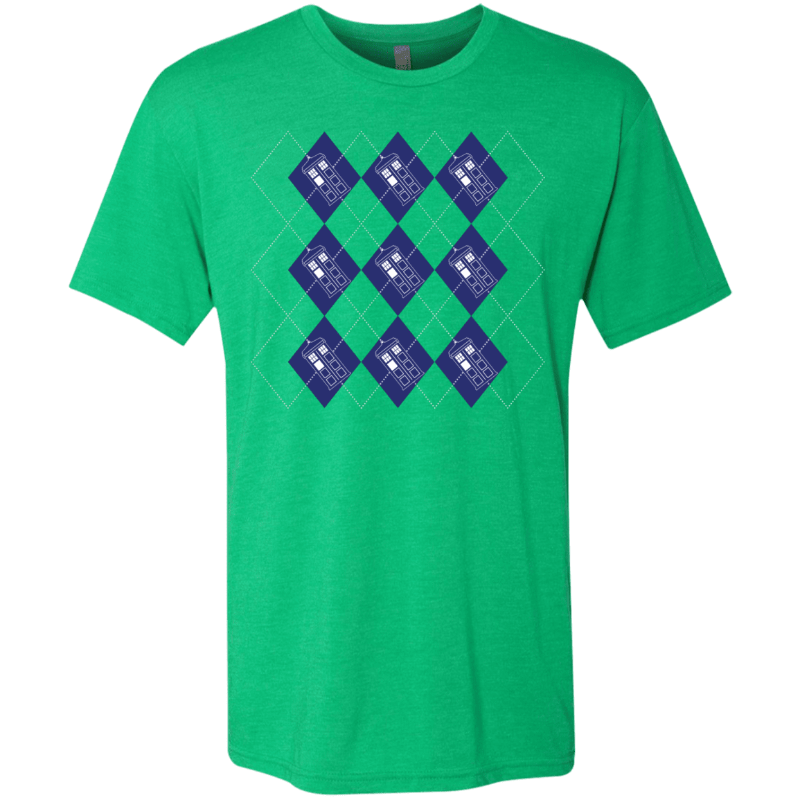 T-Shirts Envy / S Argyle Tardis Men's Triblend T-Shirt