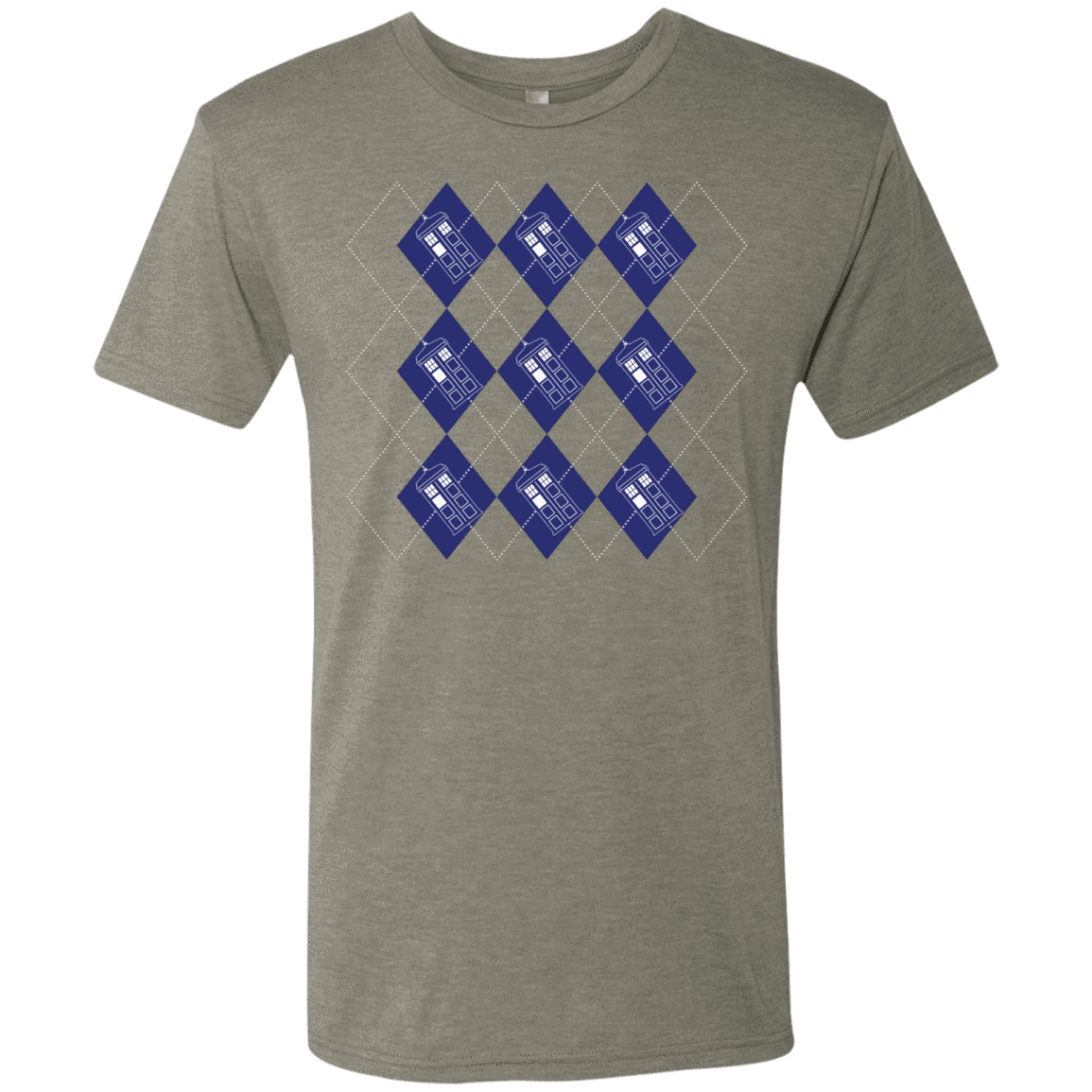 T-Shirts Venetian Grey / S Argyle Tardis Men's Triblend T-Shirt