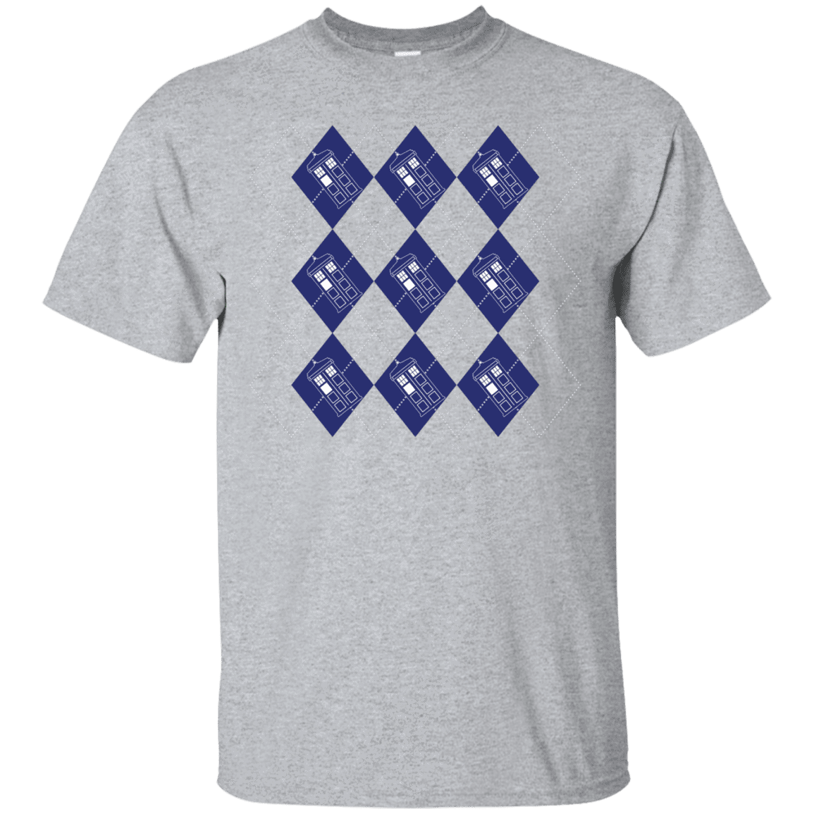 T-Shirts Sport Grey / S Argyle Tardis T-Shirt
