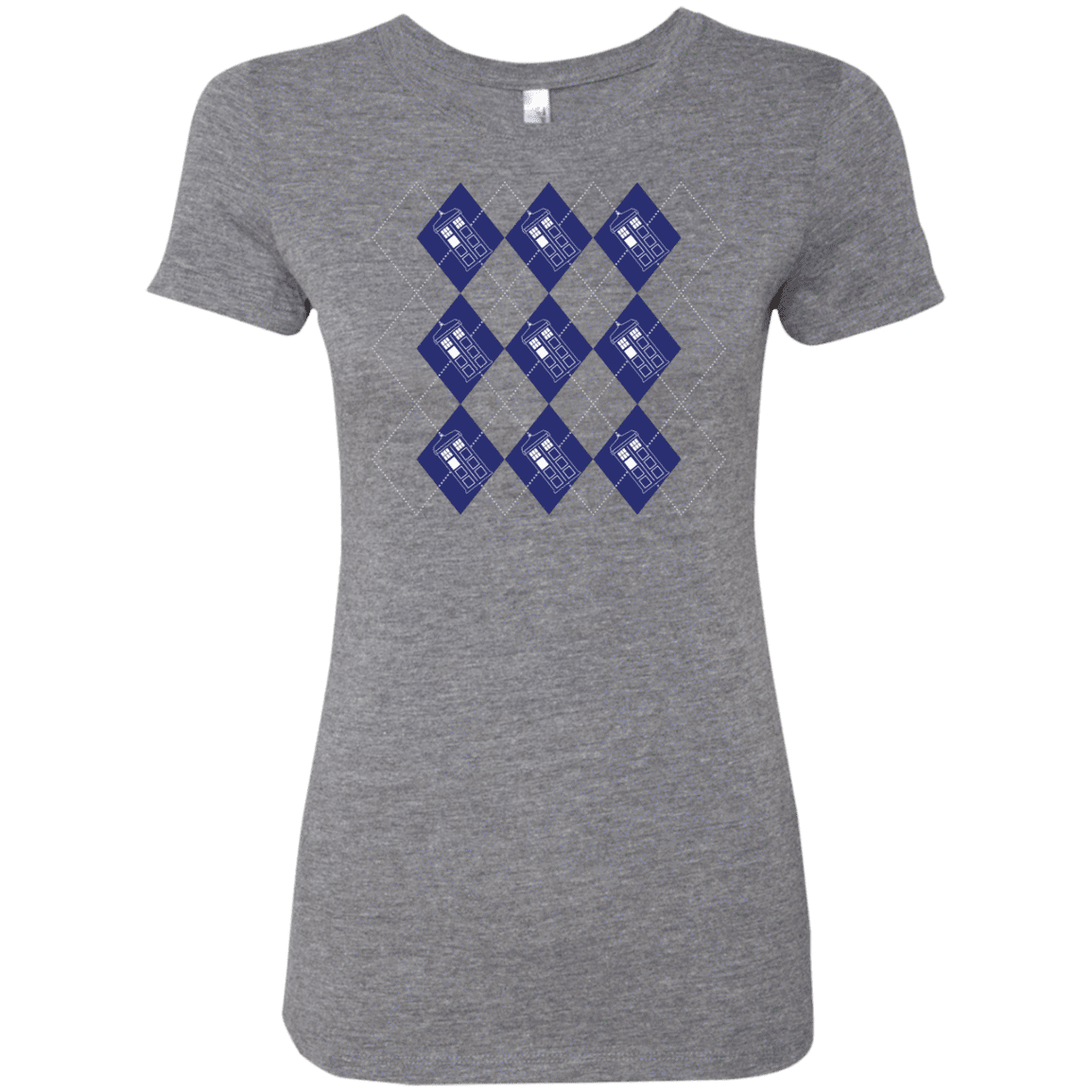 T-Shirts Premium Heather / S Argyle Tardis Women's Triblend T-Shirt
