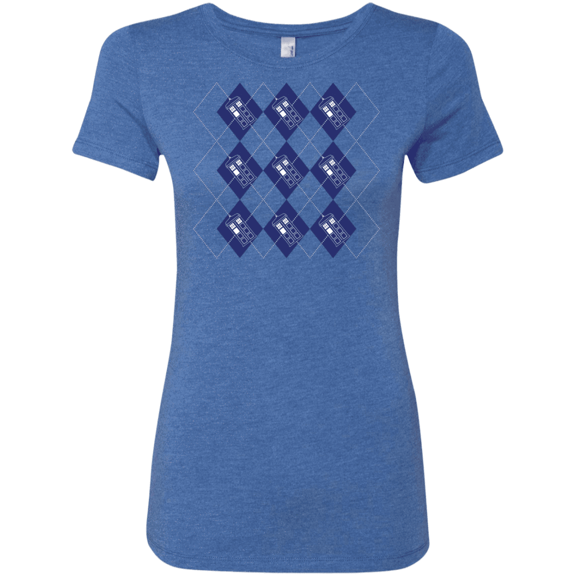 T-Shirts Vintage Royal / S Argyle Tardis Women's Triblend T-Shirt