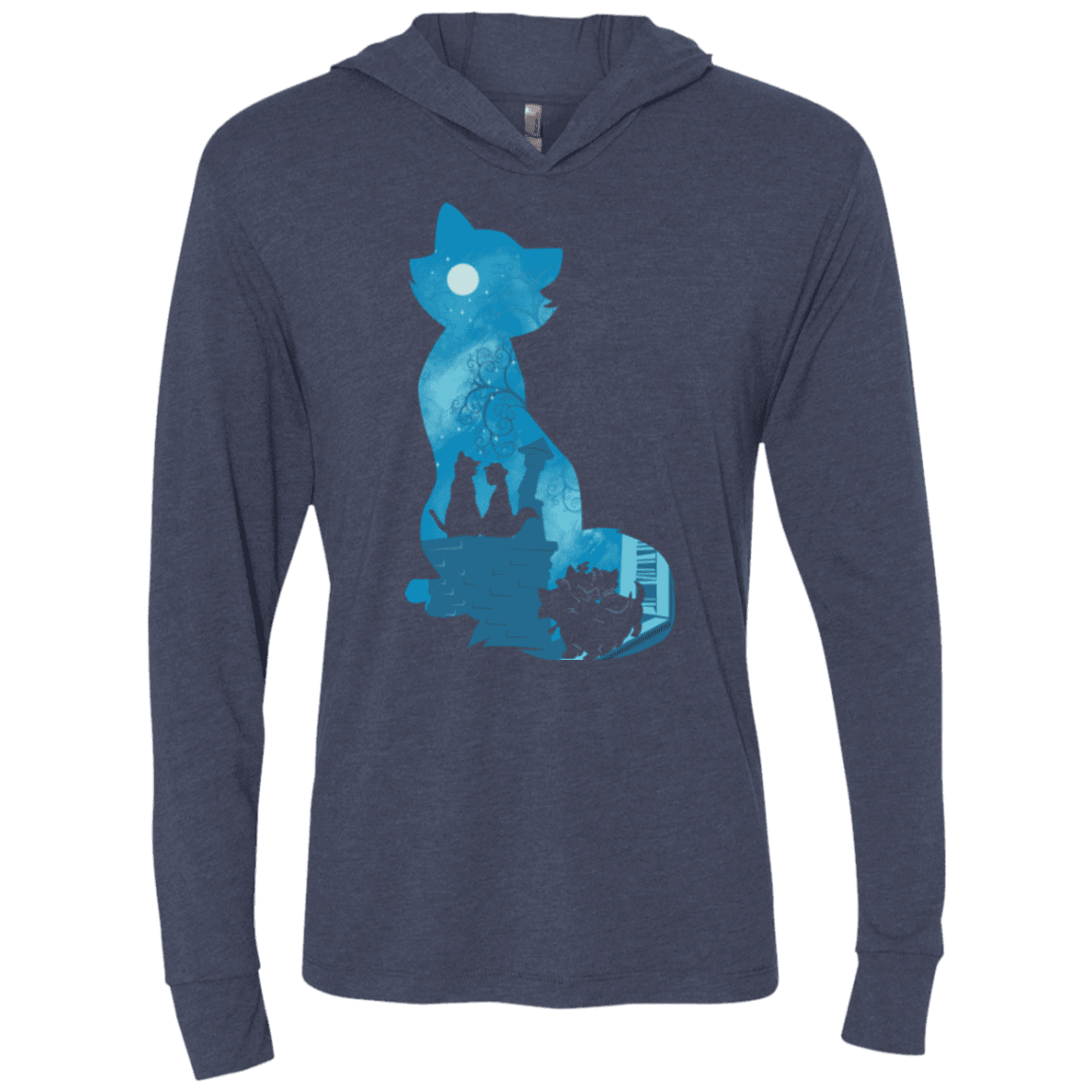 T-Shirts Vintage Navy / X-Small Aristo Portrait Triblend Long Sleeve Hoodie Tee