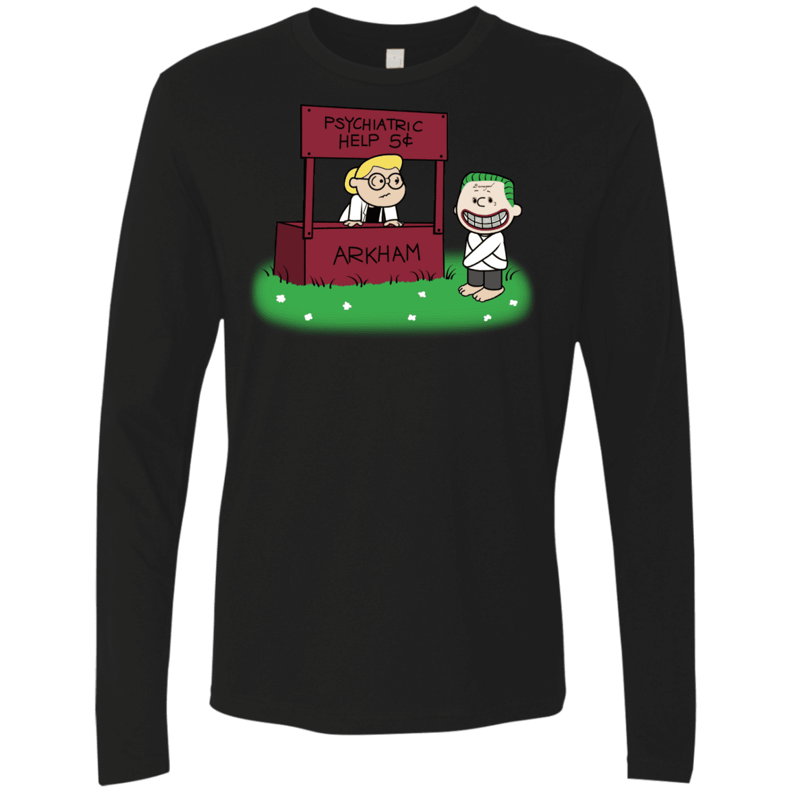 T-Shirts Black / Small Arkham Help Men's Premium Long Sleeve