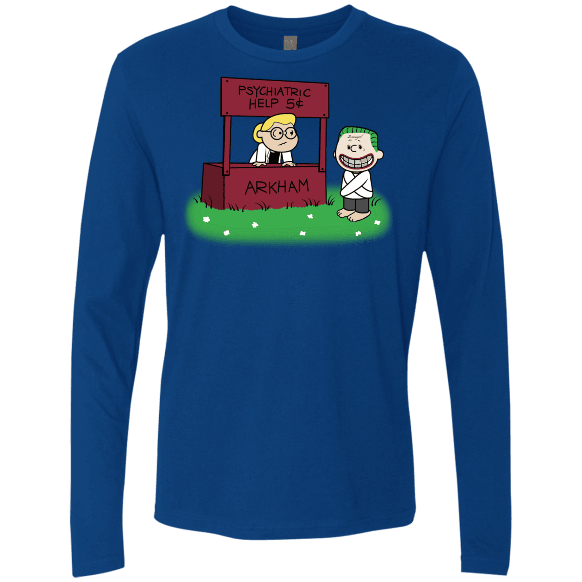 T-Shirts Royal / Small Arkham Help Men's Premium Long Sleeve