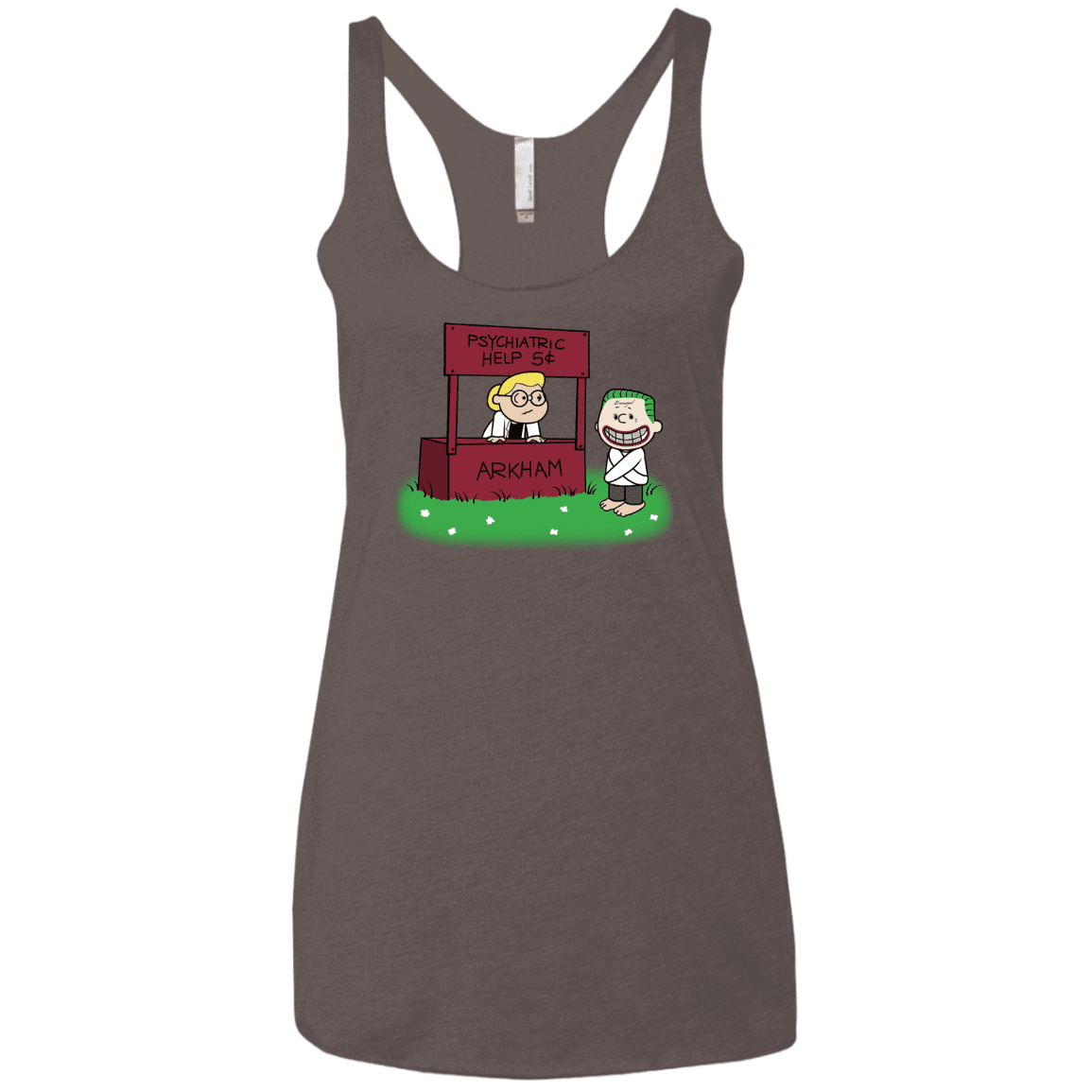 T-Shirts Macchiato / X-Small Arkham Help Women's Triblend Racerback Tank