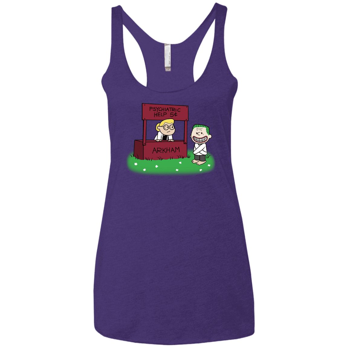 Arkham Help Women's Triblend Racerback Tank