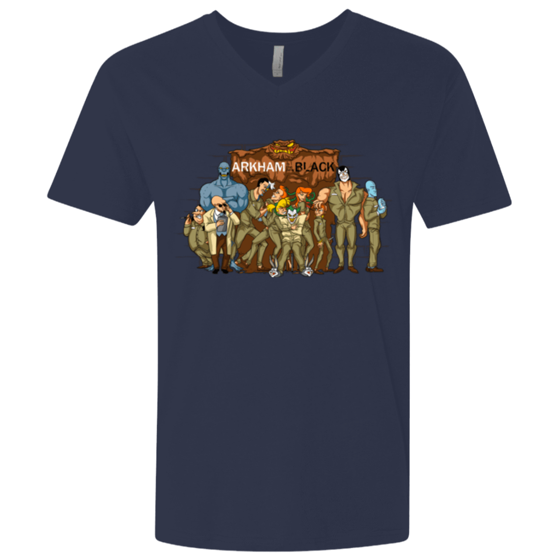 T-Shirts Midnight Navy / X-Small ARKHAM is the new Black Men's Premium V-Neck