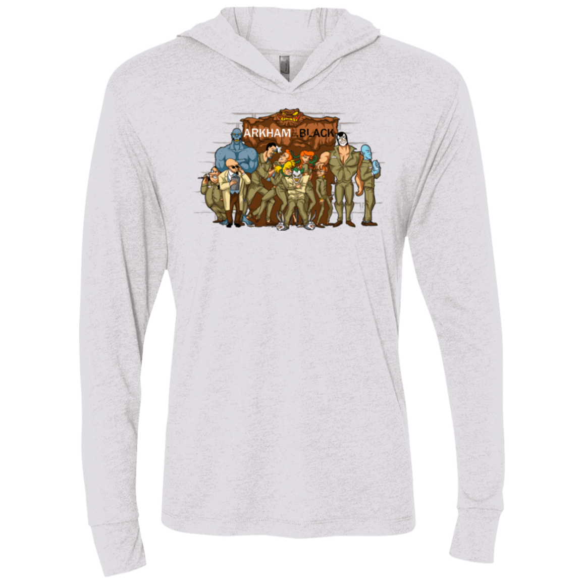 T-Shirts Heather White / X-Small ARKHAM is the new Black Triblend Long Sleeve Hoodie Tee