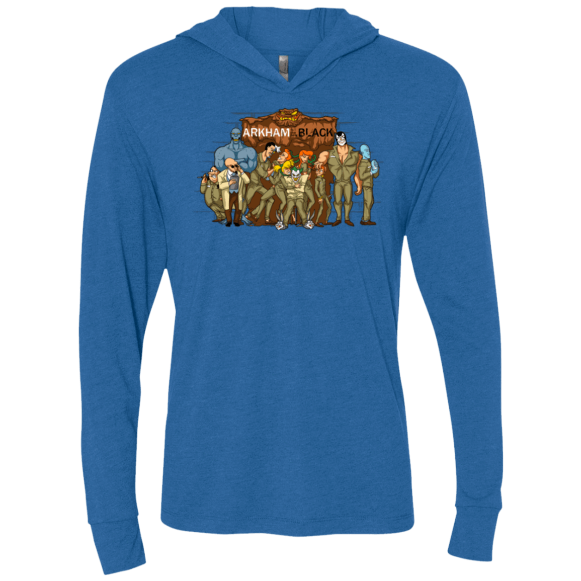 T-Shirts Vintage Royal / X-Small ARKHAM is the new Black Triblend Long Sleeve Hoodie Tee