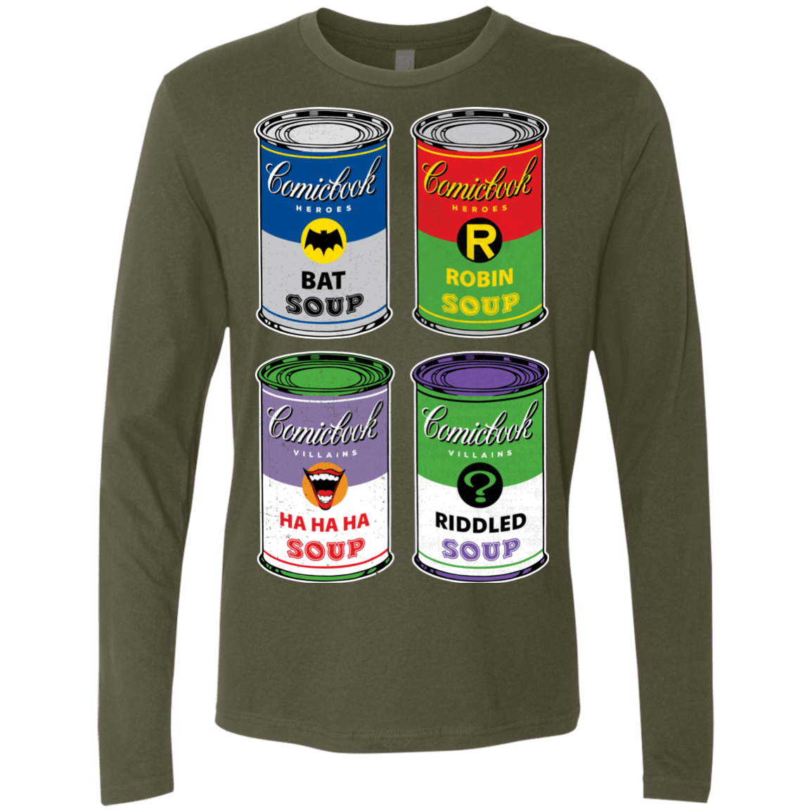 T-Shirts Military Green / Small Arkham Soup Men's Premium Long Sleeve