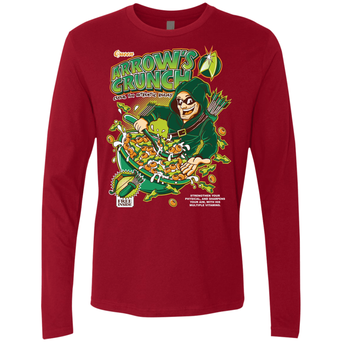 T-Shirts Cardinal / S Arrow's Crunch Men's Premium Long Sleeve
