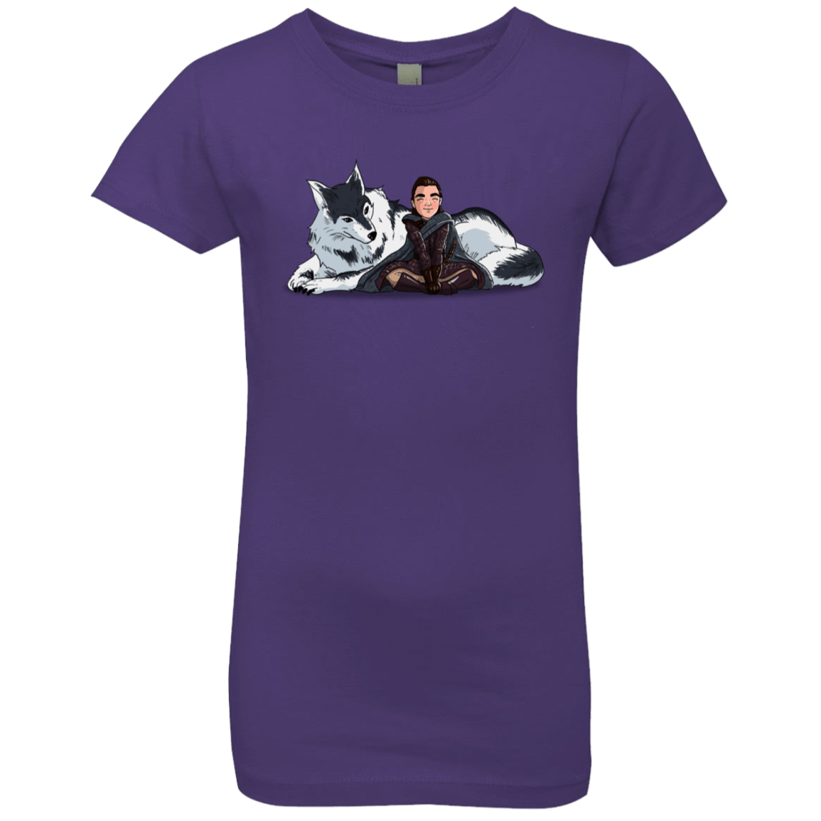 T-Shirts Purple Rush / YXS Arya and Nymeria Girls Premium T-Shirt