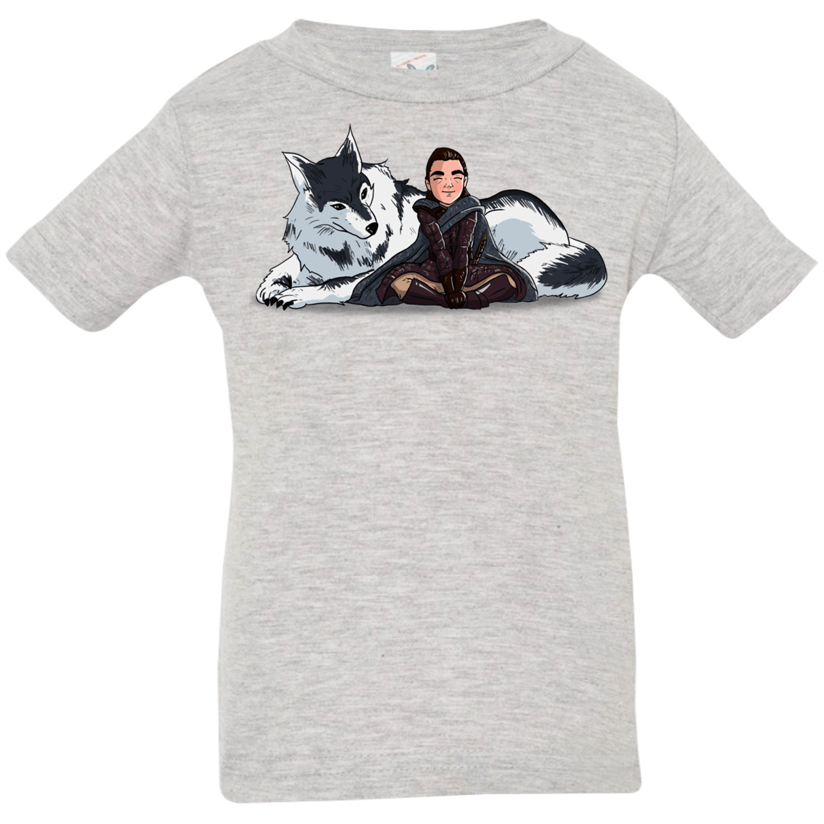 T-Shirts Heather Grey / 6 Months Arya and Nymeria Infant Premium T-Shirt