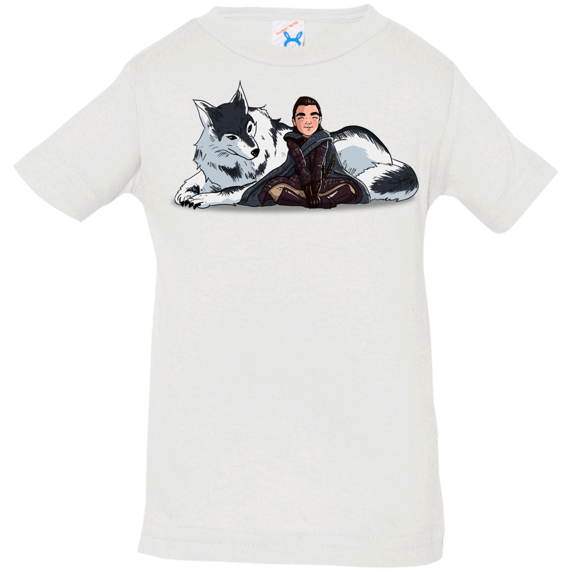 T-Shirts White / 6 Months Arya and Nymeria Infant Premium T-Shirt