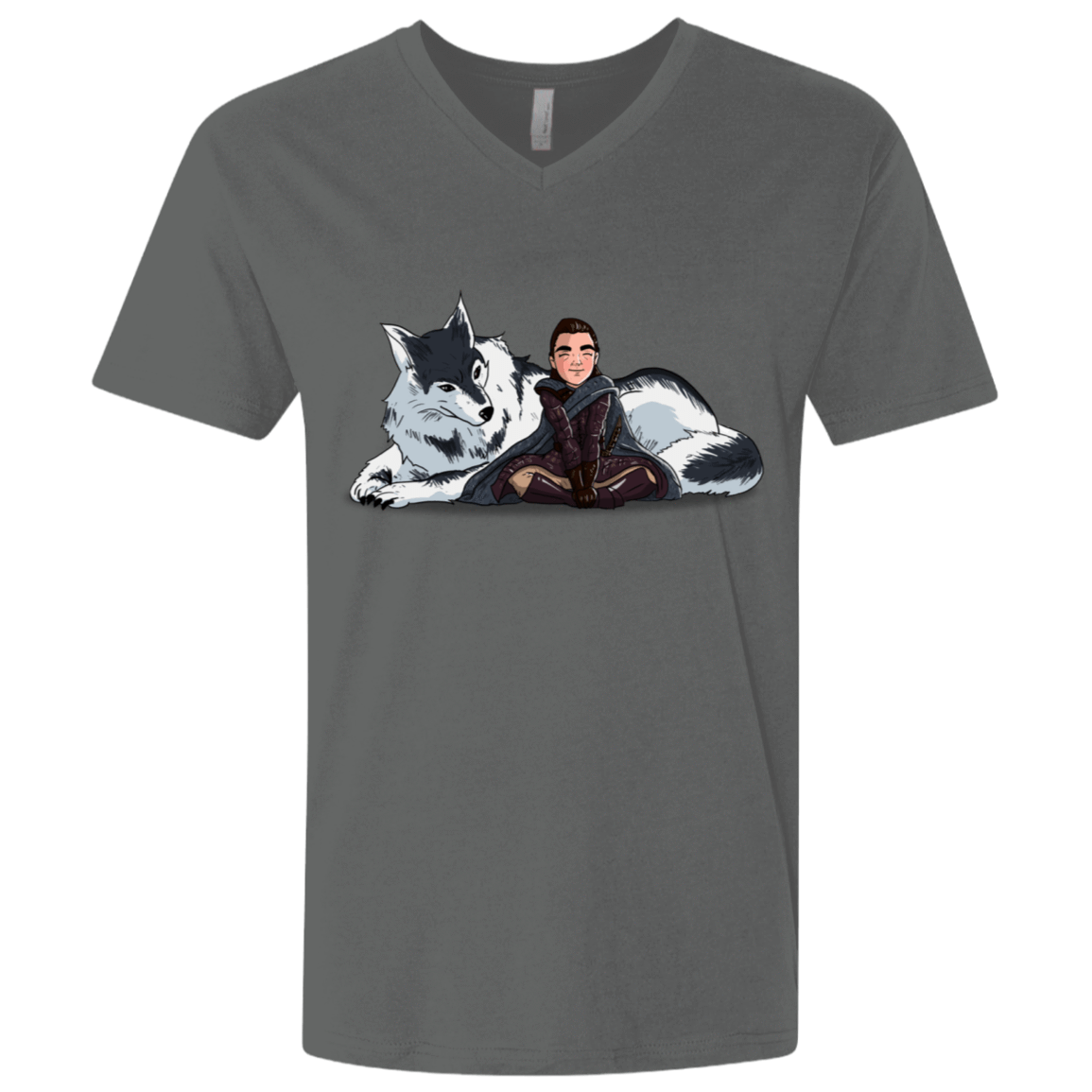 T-Shirts Heavy Metal / X-Small Arya and Nymeria Men's Premium V-Neck