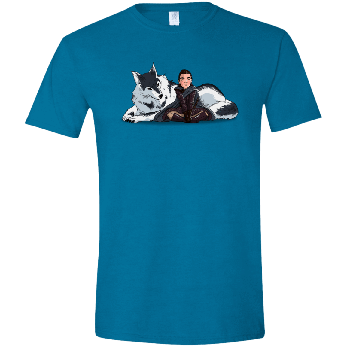T-Shirts Antique Sapphire / S Arya and Nymeria Men's Semi-Fitted Softstyle