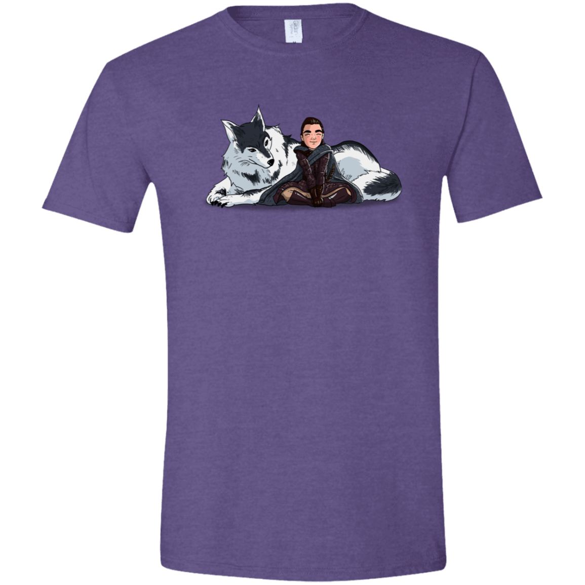 T-Shirts Heather Purple / S Arya and Nymeria Men's Semi-Fitted Softstyle