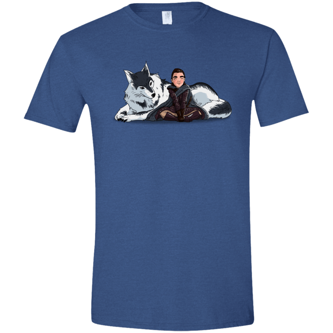 T-Shirts Heather Royal / X-Small Arya and Nymeria Men's Semi-Fitted Softstyle