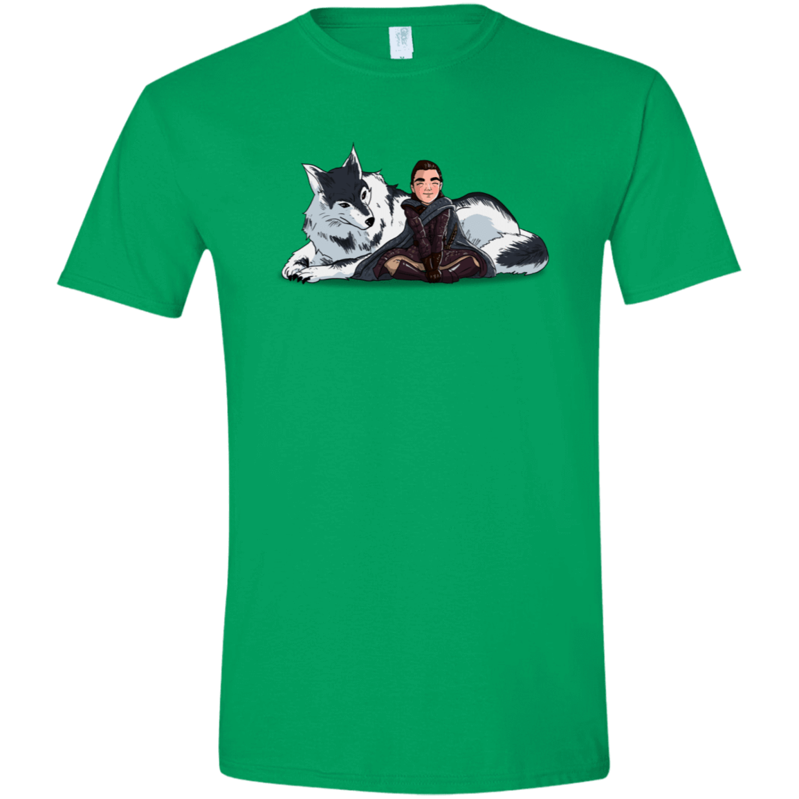 T-Shirts Irish Green / S Arya and Nymeria Men's Semi-Fitted Softstyle