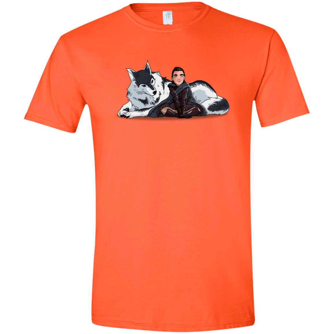 T-Shirts Orange / S Arya and Nymeria Men's Semi-Fitted Softstyle