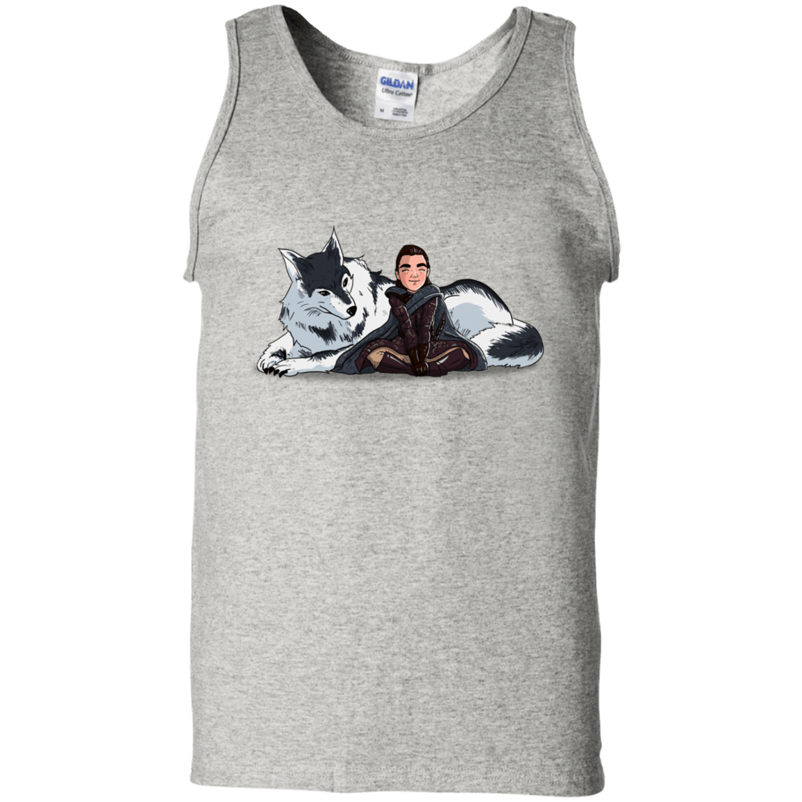 T-Shirts Ash / S Arya and Nymeria Men's Tank Top