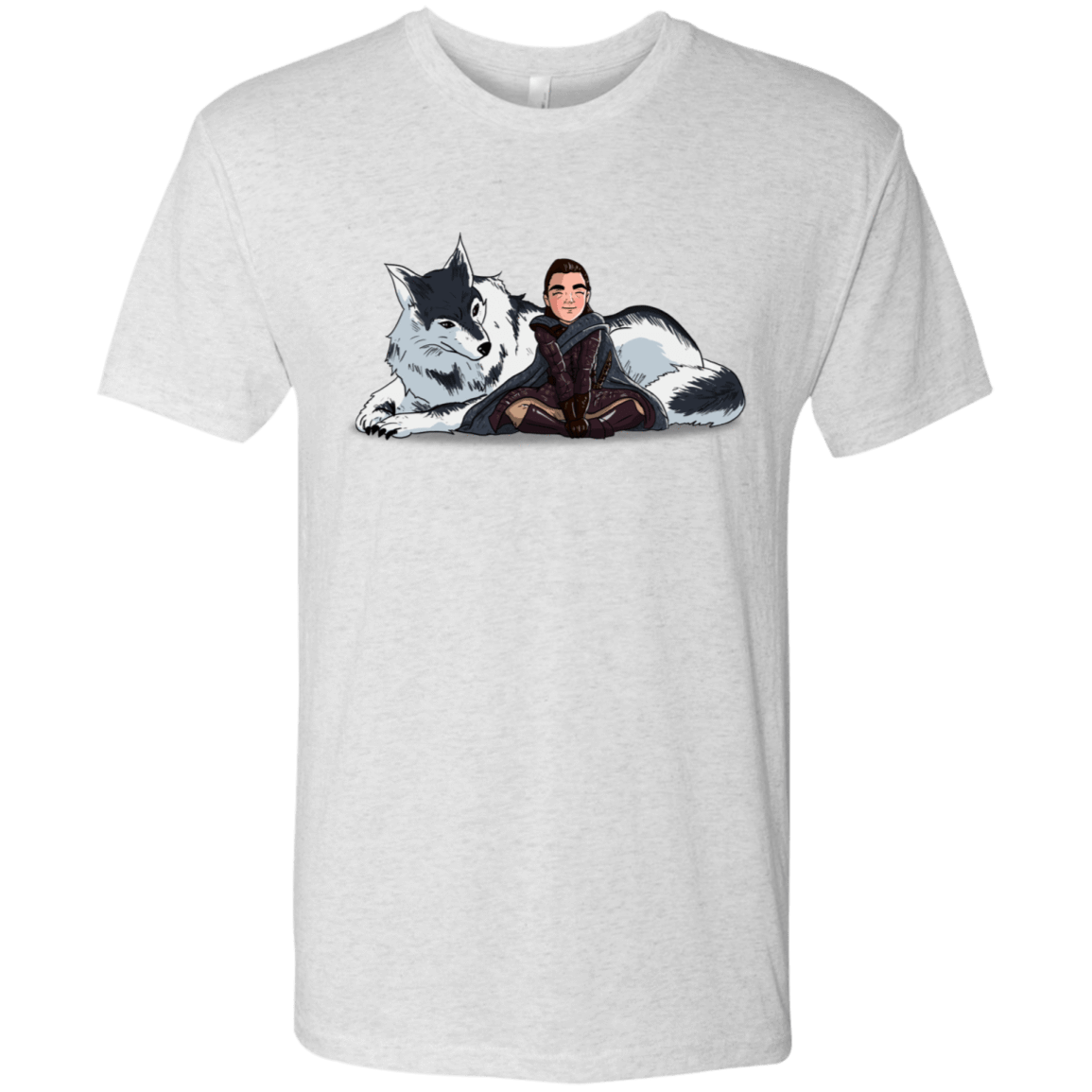 T-Shirts Heather White / S Arya and Nymeria Men's Triblend T-Shirt