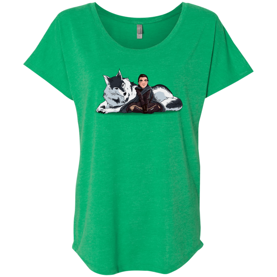 T-Shirts Envy / X-Small Arya and Nymeria Triblend Dolman Sleeve