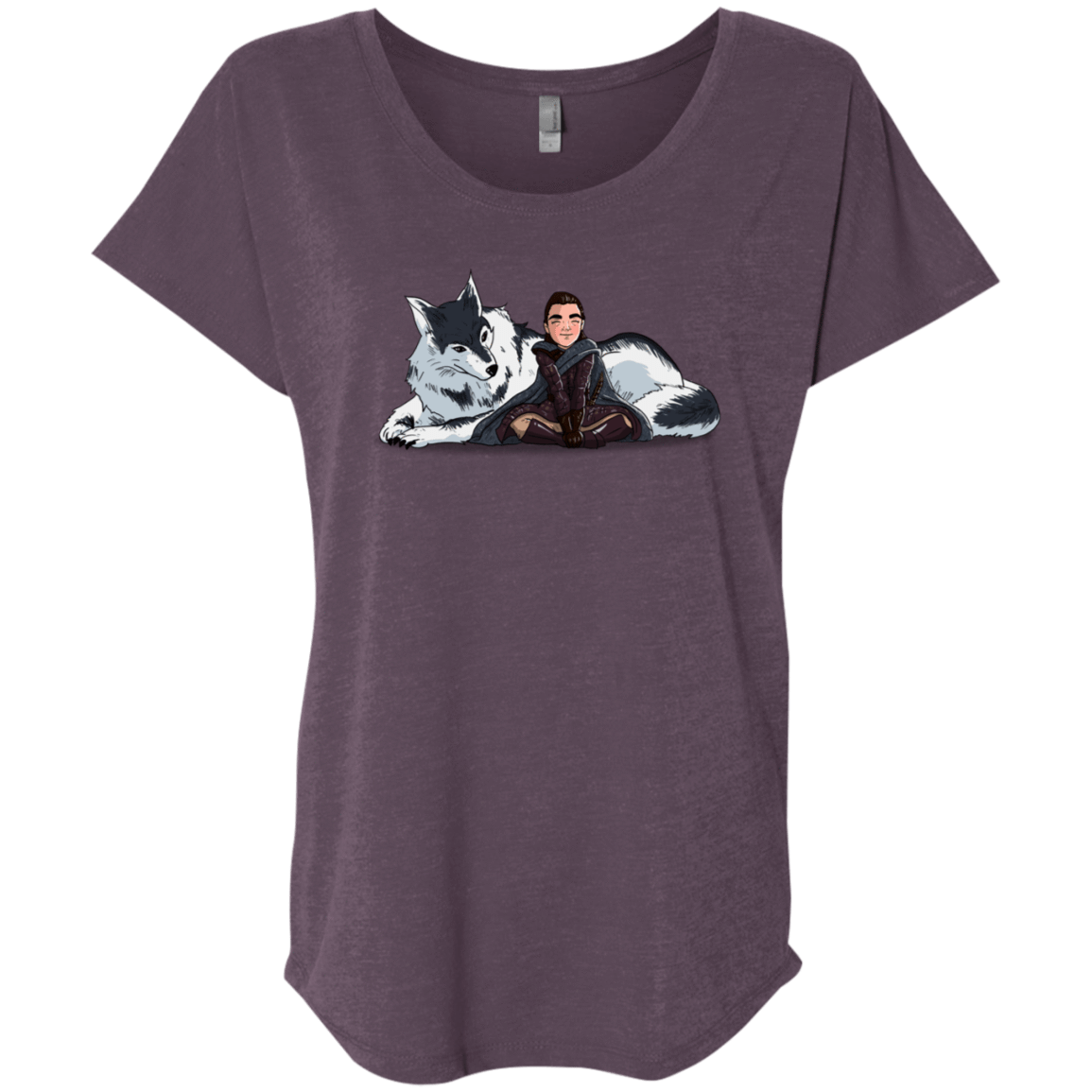 T-Shirts Vintage Purple / X-Small Arya and Nymeria Triblend Dolman Sleeve
