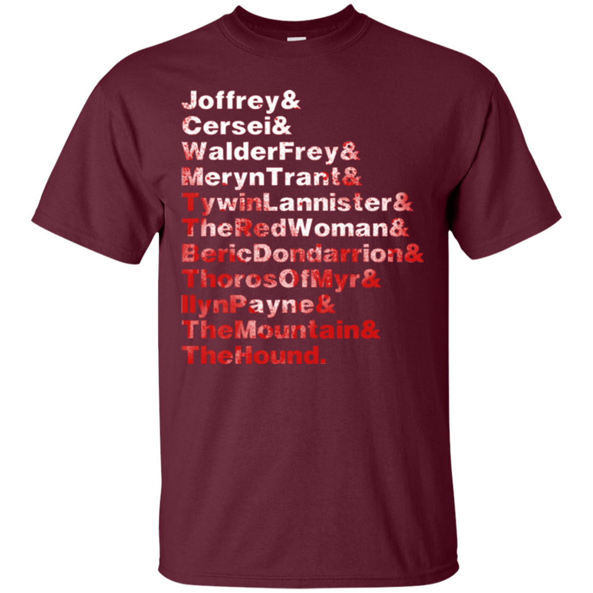 T-Shirts Maroon / Small Aryas Kill List T-Shirt