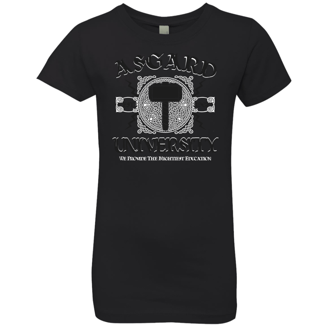 T-Shirts Black / YXS Asgard University Girls Premium T-Shirt