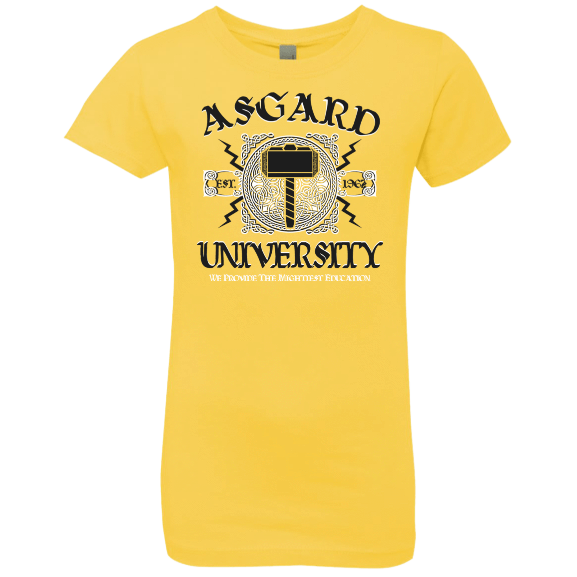 T-Shirts Vibrant Yellow / YXS Asgard University Girls Premium T-Shirt